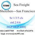 Shenzhen Haven Zee Vracht Verzending Naar San Francisco